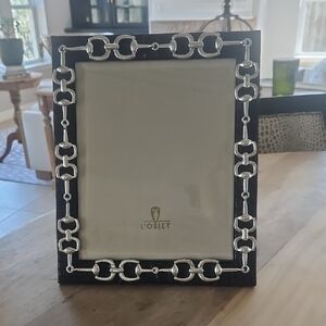 L'Objet Black and Silver Chain Design Frame